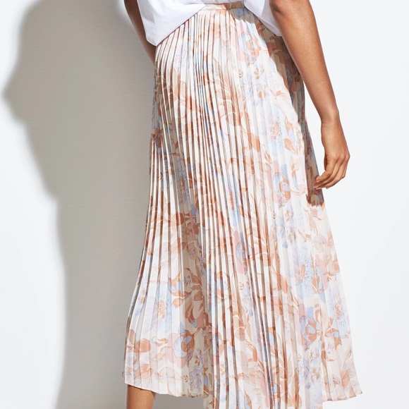 Vince Marine garden pleated midi skirt size 4 - Picture 7 of 12